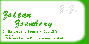 zoltan zsembery business card